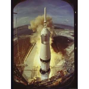  Apollo 11 Space Ship Lifting Off on Historic Flight to 