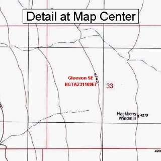 USGS Topographic Quadrangle Map   Gleeson SE, Arizona (Folded 