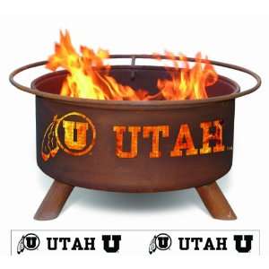  University of Utah   Utes Logo Fire Pit Patio, Lawn 