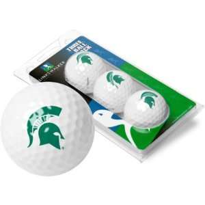 Michigan State Spartans Top Flite XL Golf Balls 3 Ball Sleeve (Set of 