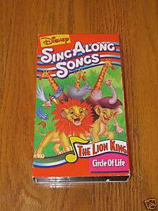 Disney Sing Along Songs The Lion King Circle Life VHS 786936349139 