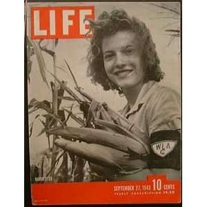   Magazine September 27, 1943   Cover Harvester Henry R. Luce Books