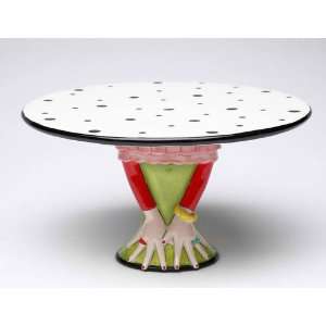  Appletree Dilly Dots Medium Cake Stand/Vase Lady by Babs 