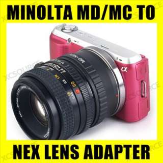   For Minolta MD MC lens to Sony E Mount NEX NEX NEX 3 NEX 5 VG10 DC104