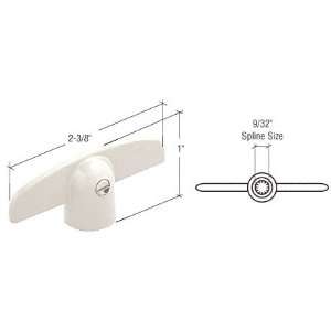 CRL White T Crank Window Handle for Peachtree With 9/32 Spline by CR 