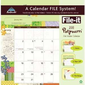  Potpourri 2011 File it Wall Calendar 11.75 X 12 Office 