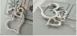 New Fashion Alloy Lovely Three Heart Design Necklace  