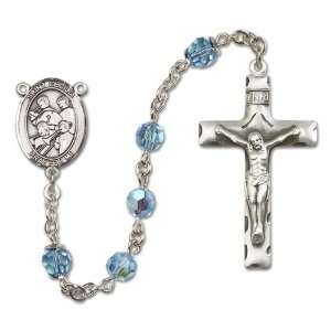  St. Cecilia / Marching Band Aqua Rosary Jewelry