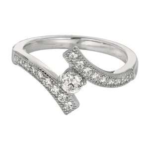  Sterling Silver Plated Rhodium Fancy Toe ring   JewelryWeb 
