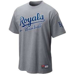  Nike Kansas City Royals Ash MLB Practice T shirt Sports 