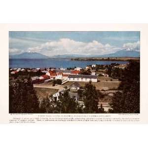  1929 Color Print Puerto Varas Lake Llanquihue Chile 