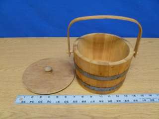 Antique Putney Basketville Vermont Wooden Bucket X41  