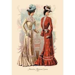  Attractive Afternoon Gowns   Paper Poster (18.75 x 28.5 