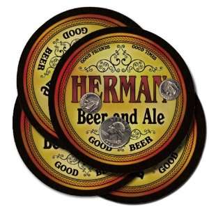  Herman Beer and Ale Coaster Set