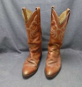 FRYE Womens 8B brown Cowboy Western Boots medium EUC  
