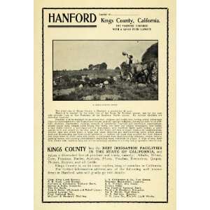  1906 Ad Hanford King County California Agricultural 