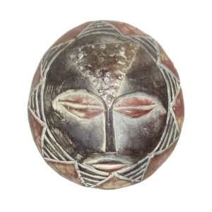  African Round Bakuba Mask Central Congo Collectibles Gift 