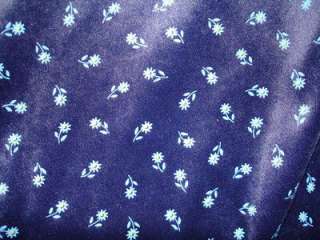 Navy Blue Floral Velour Fashion Fabric  1yard lots WOW  
