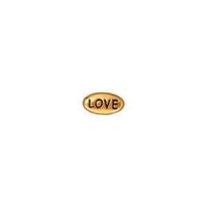  TierraCast Antique Gold (plated) Love Word Bead 11x6mm Beads 