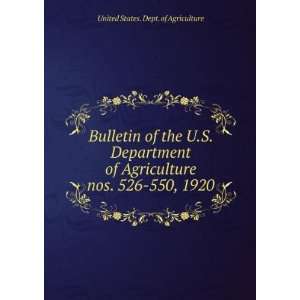   . nos. 526 550, 1920 United States. Dept. of Agriculture Books