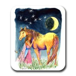  Virgo and Horse Zodiac Sign Art Mouse Pad 