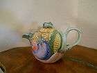 Vintage Fitz & Floyd Fall Autumn Vegetable Garden Eggplant Corn Teapot 