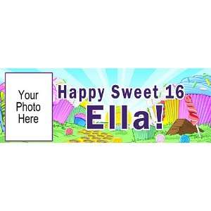 Candy And Cupcake Dreams Photo Banner 18 Inch x 54 Inch All Weather 
