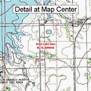  USGS Topographic Quadrangle Map   Rend Lake Dam, Illinois 