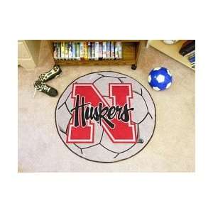  University of Nebraska Soccer Ball Rug 