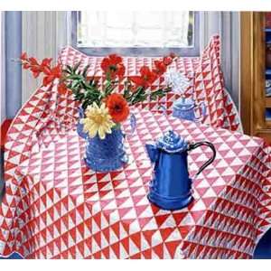  Nancy Hagin   Red and White Quilt Serigraph