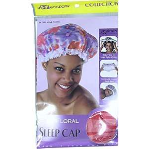   KING J Motion Collection Satin Floral Sleep Cap (Model 154) Beauty