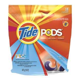  Tide Pods Detergent, Ocean Mist, 18 Count Health 