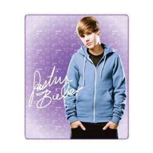 Justin Bieber Smile Purple Throw Blanket
