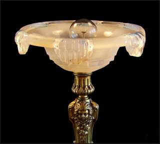Original, Vintage French ART DECO Bronze Uplight Lamp/Mood Lamp 