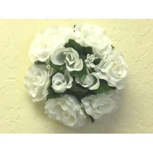  Set of 6 WHITE Rose Flower 3 Candle Rings