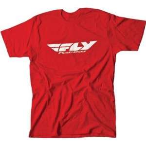  Fly Racing Corporate T Shirt   2X Large/Red Automotive