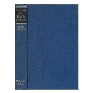  Memoirs of a public servant / by Lord Salter Arthur (1881 