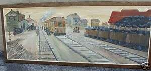 Valter Morais Western Railroad Oil Painting  