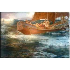  Wrath of the Sea God 16x11 Streched Canvas Art by Draper 