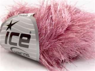 Rose Pink Extra Long Eyelash Yarn Dusty Rose Fun Fur 13277 FREEshUS 