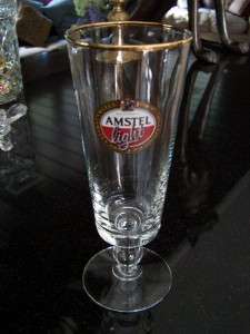 Amstel Light   Footed Bar Beer Glass 8 oz / 250 ml  