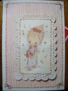 BETSEY CLARK~LARGE VALENTINES DAY GREETING CARD~VINTAGE~GLITTER 