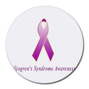  Sjogrens Syndrome Awareness Ribbon Round Mouse Pad 