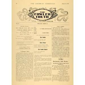  1896 Ad Fowler Truth Cycle Bike Irving King Arthur Show 