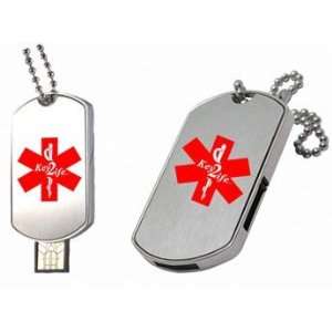 Key2Life USB Medi Chip GI Style Dog Tag