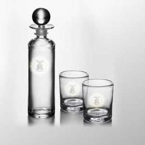  USAFA Decanter & Two Double Old Fashioned Glasses by Simon 