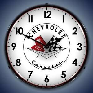  1956 57 Corvette Lighted Clock 