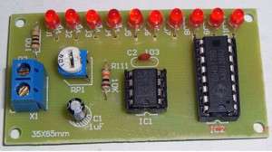 DIY Electronic learning kit CD4017 running led kit PCB  