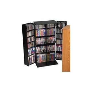  Black Tall Locking Multimedia (Dvd,Cd,Games) Storage 