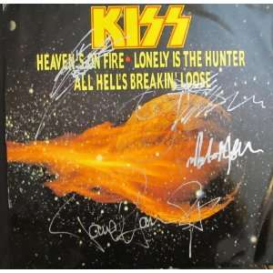  Kiss Heavens On Fire 3 song EP Autographed Signed Record 